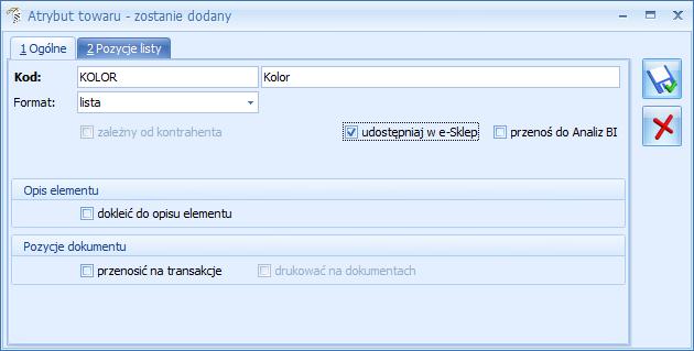 Rys. Prezentacja ceny jednostkowej towaru 2.1.5.2 Dodatkowe atrybuty towarów Do Comarch ERP e-sklep można wysyłać dodatkowo inne informacje o towarze w formie atrybutów.