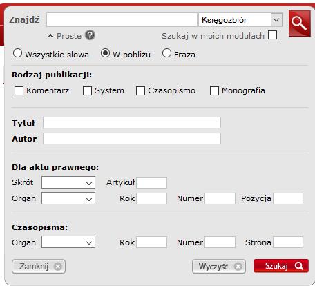 Wyszukiwanie za pomocą formularza wyszukiwania