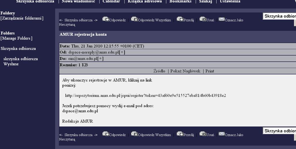 1. Proces deponowania prac rejestracja nowego użytkownika W celu