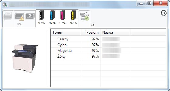 Drukowanie z komputera > Monitorowanie stanu drukarki (Status Monitor) Zakładka postępu drukowania Wyświetlany jest stan zadań drukowania.