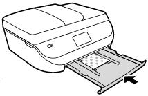 4. Wsuń całkowicie zasobnik papieru do drukarki i zamknij drzwiczki zasobnika papieru. 5.