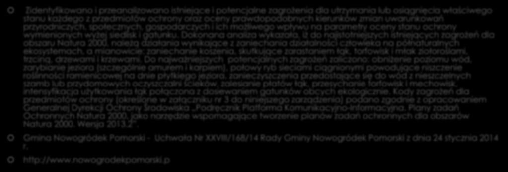 Czy zostały wytyczone warunki realizowania przedsięwzięć, które mogą mieć negatywny wpływ na obszar Natura 2000? Jeśli tak, to jakie to są warunki?