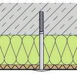 Montaż płyt z przesunięciem Mocowanie śrubami do betonu Długość elementu mocującego w zależności od grubości płyty: Łącznik do betonu Heraklith DDS lub FBSR Dla płyty o grubości Długość (mm) 50 75