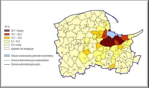 Mobilność przestrzenna Przed kandydatami do pracy staje konieczność przemieszczania się za pracą wewnątrz województwa (najwięcej miejsc pracy występuje w aglomeracji trójmiejskiej i powiatach z nią