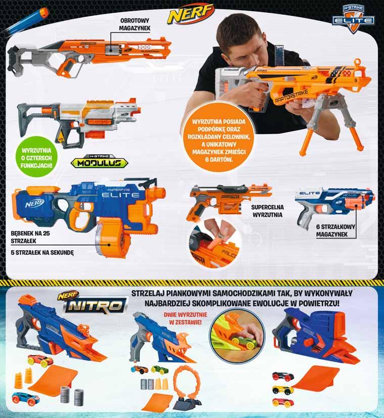 Nerf ACCUSTRIKE ALPHAHAWK 33,80 zł x 5 rat 0% 169 244 Nerf MODULUS RECON 29,80 zł x 5 rat 0% 149 189 Nerf ACCUSTRIKE RAPTORSTRIKE 27,90 zł x 10 rat 0% 279 369 Wyrzutnia automatyczna NERF ELITE 26,90