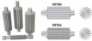 Frezy ślimakowe z otworem, z rowkami lub zarysem śrubowym WFBN WFBG z zarysem