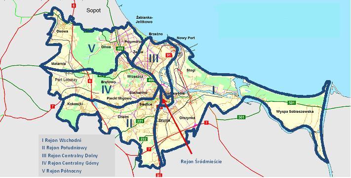 5. Infrastruktura drogowa i komunikacyjna (przystanki tramwajowe i autobusowe, chodniki utrzymywane przez GZDiZ, wydzielone ciągi piesze i rekreacyjne, parkingi ogólnodostępne, płatne miejsca