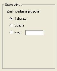 Przykładowo jeżeli w pliku znajdują się dane : Nr, X, Y, H to ustawienie list będzie wyglądało w następujący sposób : Kol. 1 Numer, Kol. 2 współrzędna X, Kol. 3 współrzędna Y, Kol.