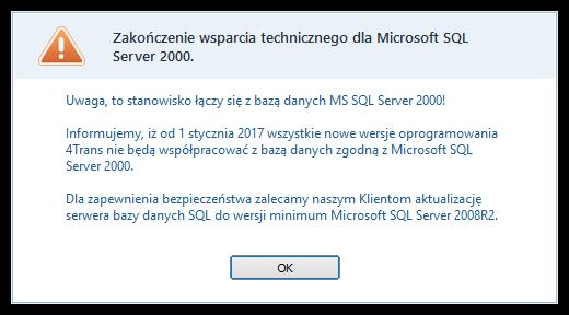 Wiadomości uzupełniające 89 Jeśli powyższe okno zostało wyświetlone bez przycisku : Oznacza to, że baza danych nie znajduje się na tym komputerze.