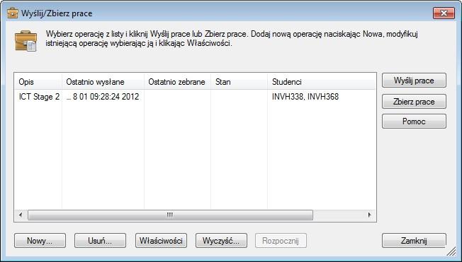 W celu szybkiego wysłania pracy przy użyciu opcji Zaawansowane wysyłanie 1. Zdecyduj, do których Uczniów przesłać prace, całość lub określona Grupa.