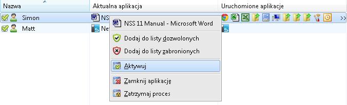 Rosnąco Wyrównaj do środka obrazu Jeżeli ta opcja została wybrana, ikony Uczniów pojawią się zgodnie z uprzednio wybraną powyżej opcją. Czarne zaznaczenie określi wybór tej opcji.