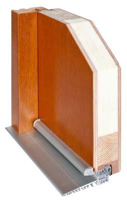 PARAMETRY TECHNICZNE Okapnik aluminiowy (drzwi otwierane do wewnątrz) za dopłatą 100 zł Uszczelka Uszczelka Zawias Próg aluminiowy z wkładką termiczną 120 x 20 mm Ościeżnica drewniana 60 x 100 mm
