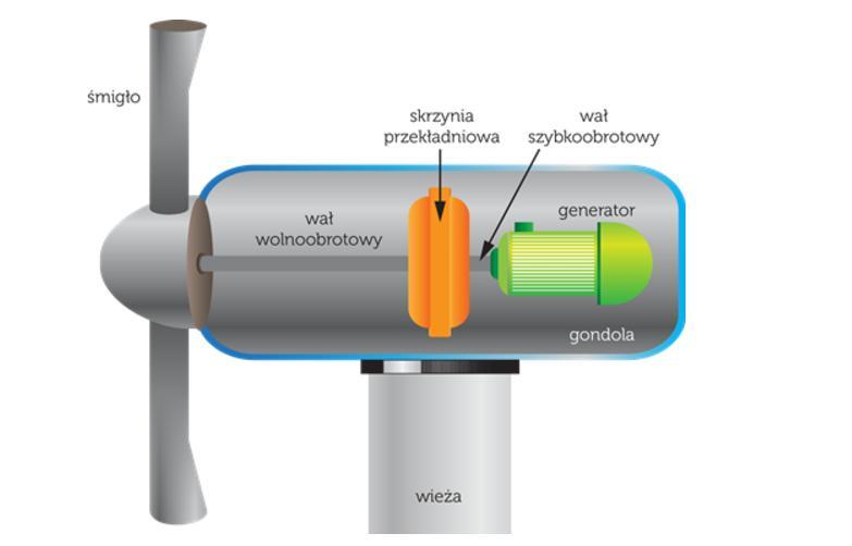 Rotor inaczej wirnik, najczęściej spotykane są wirniki 3-łopatkowe. Pozyskuje z wiatru energię kinetyczną, którą zamienia na energię rotacyjną.