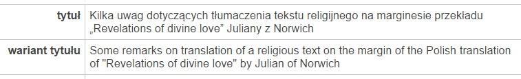 TYP DOKUMENTU Przykład wprowadzania danych: Typ dokumentu artykuł w czasopiśmie. Wypełniamy wszystkie pola (w miarę możliwości).