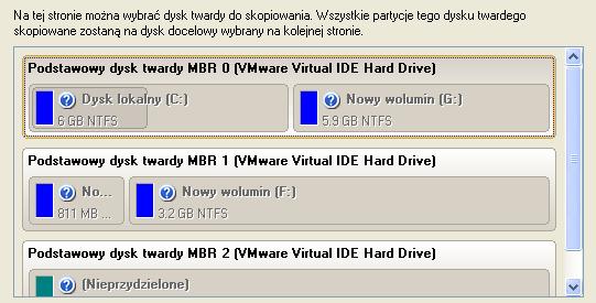 5.5.2 Migracja systemu na nowy dysk twardy (dysk twardy, którego pojemność nie przekracza 2.2TB)