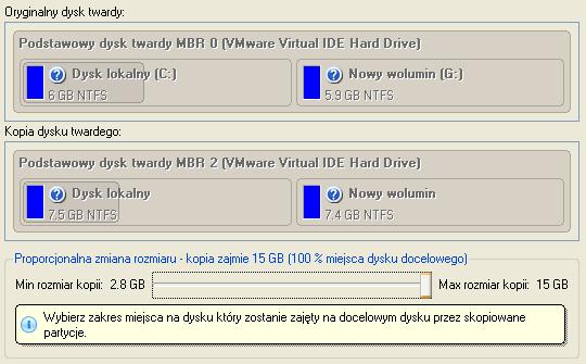 dysk GPT.. 8. Na stronie Sprawdź rezultaty kopiowania przejrzyj wszystkie parametry operacji. 9.