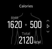 Cele aktywności Można dostosować codzienne cele w zakresie kroków i kalorii.