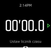 wynurzany z wody, na przykład podczas pływania stylem dowolnym, aby uzyskać namiar GPS.