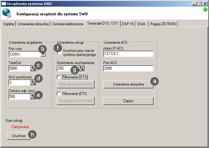 Rys.10 Okno Terminale DTS/DTI, kolejne kroki instalacji Jeśli w ramach jednego serwera ACS podłączone jest wiele urządzeń DTS/DTI do różnych komputerów i radiostacji (np.