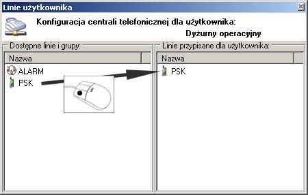 8 Przykład przypisania linii tel. do konkretnego użytkownika Istnieje możliwość tworzenia grup linii, które maja być monitorowane.