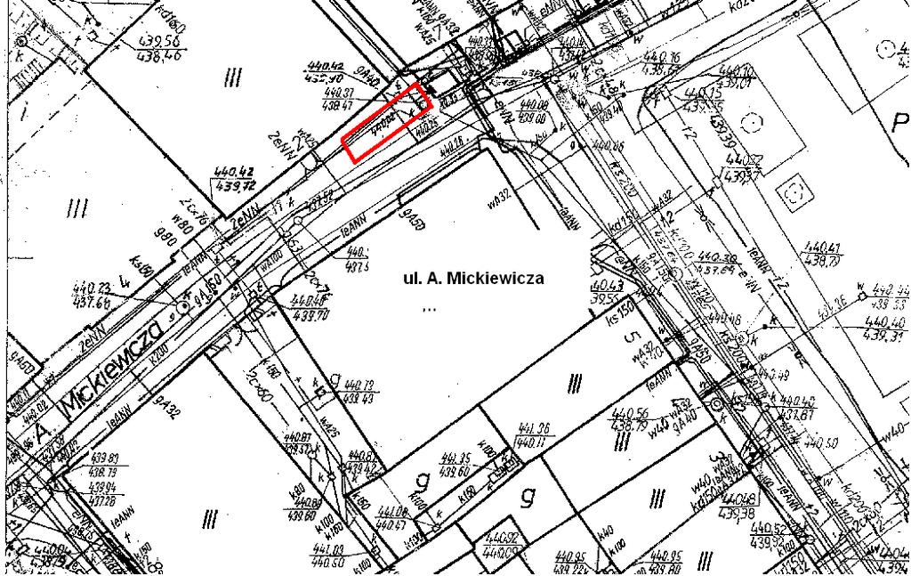 20 18. ul. A. Mickiewicza Dwa miejsca parkingowe zlokalizowane w rej.