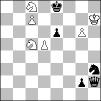 rozwiązanie) 4.Wа:е7 (4.Wh8+? Кg4 5.W:е7 Sh3 6.Wе4+ Кg3 7.Wе3+ Кf4 8.Wh:h3 h1h! 9.W:h1 К:е3 =) 4 h1h 5.Wh8+! (Złuda tematowa: 5.Wh7+? Кg2 6.W:h1 К:h1 7.Wе7 Кg2 8.d4 Кf2 9.d5 Sf3 10.d6 Sd4 11.