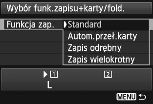 3 Wybór karty do zapisywania lub odtwarzania Jeśli włożono kartę do gniazda karty f lub do gniazda karty g, można rozpocząć fotografowanie.