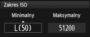 132 1 2 3 4 5 Wybierz pozycję [Nastawy czułości ISO] Na karcie [z2] wybierz pozycję [Nastawy czułości ISO], a następnie naciśnij przycisk <0>. Wybierz pozycję [Zakres ISO].