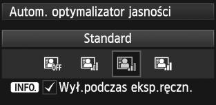 3 Automatyczne korygowanie jasności i kontrastu Jeśli obraz jest zbyt ciemny lub kontrast jest zbyt niski, jasność i kontrast obrazu mogą być korygowane automatycznie.