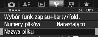 3 Zmiana nazwy pliku Nazwa pliku składa się z czterech znaków alfanumerycznych, po których następuje (Przykł.) czterocyfrowy numer obrazu (str. 164) i BE3B0001.JPG rozszerzenie.