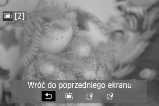 P Wielokrotna ekspozycja Można też wybrać obraz 1 o wielokrotnej ekspozycji. Jeśli wybierzesz opcję [Odzn. obraz], wybór obrazu zostanie anulowany.