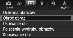 b Obracanie obrazu Istnieje możliwość obrócenia wyświetlonego obrazu do żądanej orientacji. 1 2 3 Wybierz [Obróć obraz].