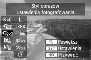 Należy pamiętać, że obrazów 41 i 61 nie można obrabiać w aparacie. Do obróbki tych obrazów należy użyć oprogramowania Digital Photo Professional (dostarczone oprogramowanie, str. 418).