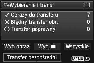 d Przesyłanie obrazów do komputera osobistego 5 Prześlij obraz. Sprawdź na ekranie komputera osobistego, czy jest wyświetlany ekran oprogramowania EOS Utility.