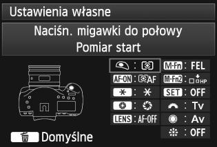 348-356). Na wyświetlonym ekranie wybierz wymaganą opcję, a następnie naciśnij przycisk <0>. Wyjdź z ustawień.