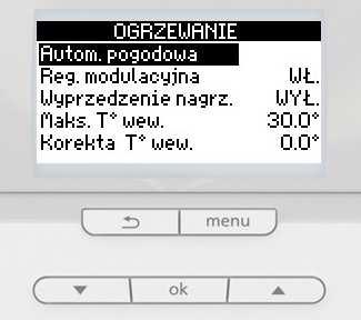 3. Właściwości i koncepcje Wyprzedzenie nagrzewania Celem tej funkcji jest uzyskanie właściwej temperatury pokojowej dokładnie w zadanym czasie przy pierwszym porannej zmianie programu