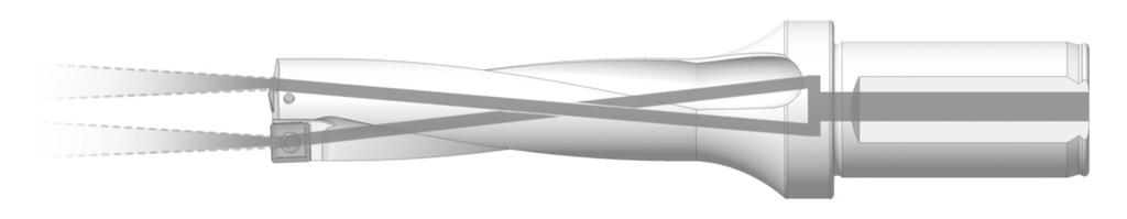 The chip discharging space for SKC middle dia and big dia drill (ø24~ø60) was greately