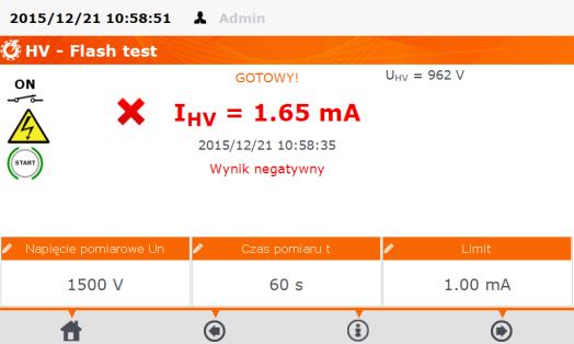 Wcisnąć przycisk START. Po zakończeniu pomiaru odczytać wynik.