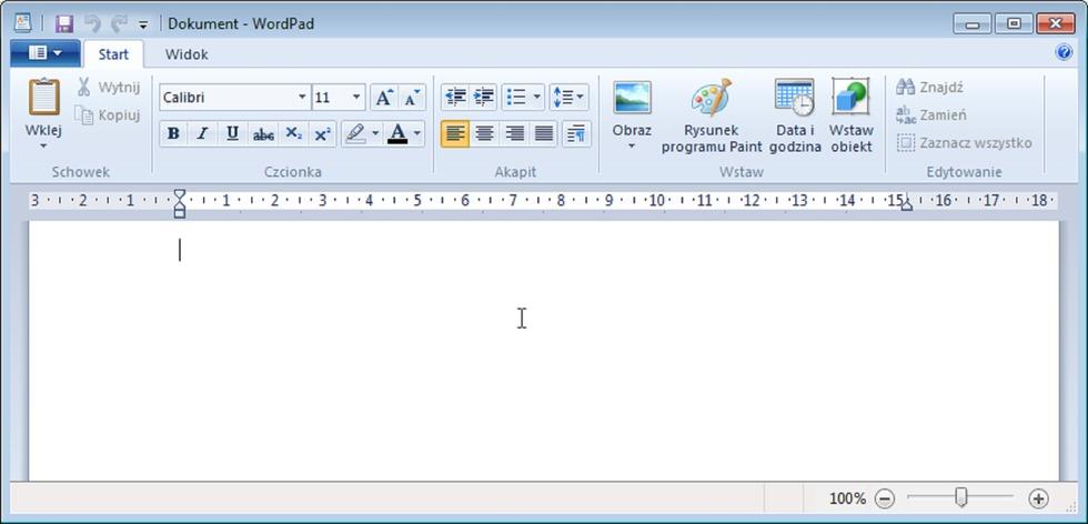 Możesz w nim sporządzić szybką notatkę lub zapisać ważne informacje. Drugim edytorem jest WordPad.