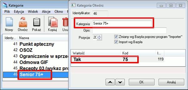 przeznaczenia żywieniowego oraz wyrobów medycznych świadczeniobiorcom po ukończeniu 75 roku życia (art. 43a ust. 1 ustawy z dn. 27.08.2004r.