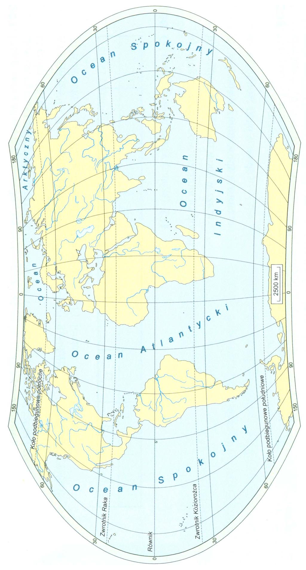 Zał. 1 Mapa konturowa świata Źródło: W.