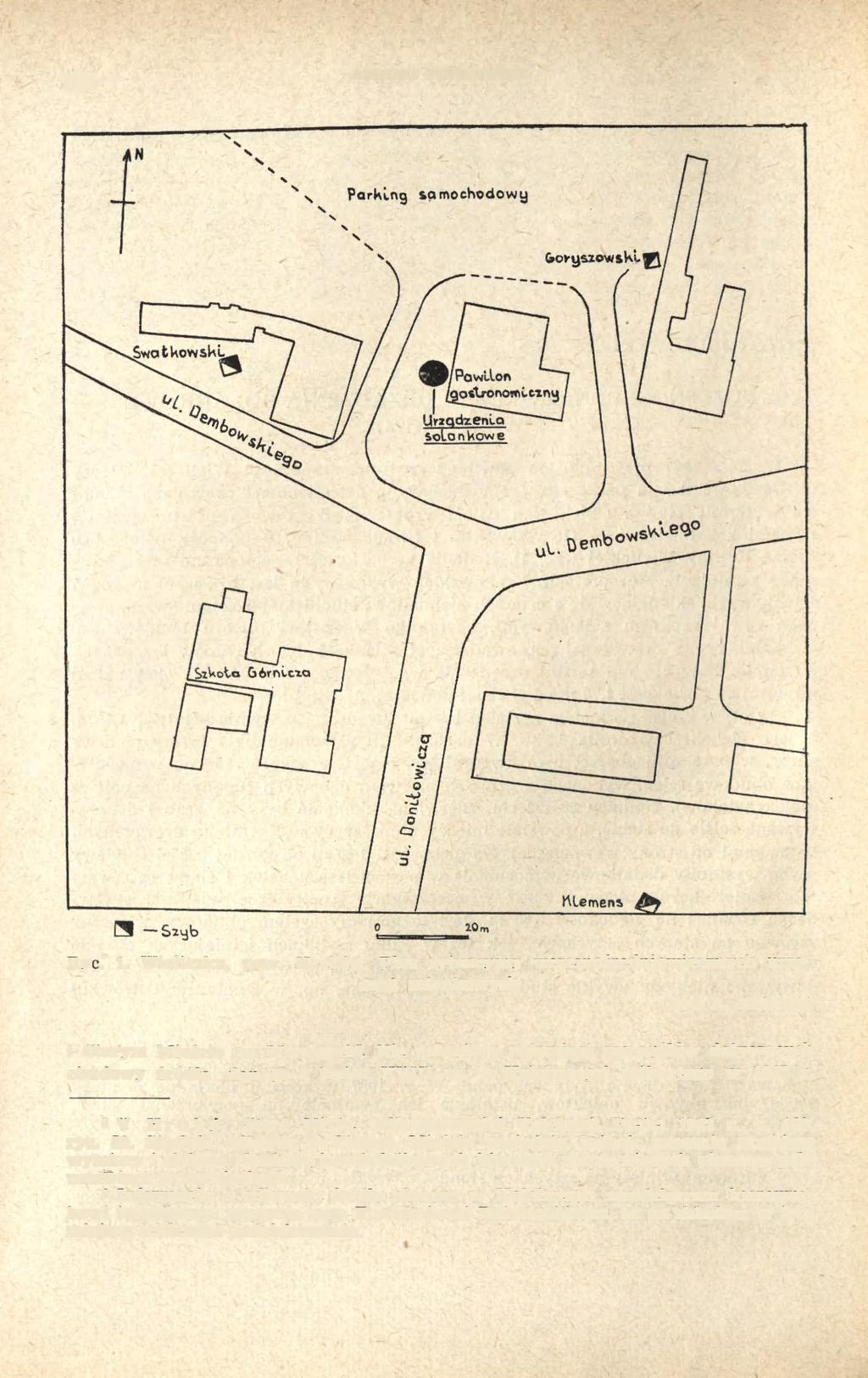 252 ANTONI JODŁOWSKI Ryc. 1. Wieliczka, pow. Kraków. Plan sytuacyjny wczesnośredniowiecznych urządzeń solankowych Rys. A. Jodłowski i Starym Mieście na Morawach 5.