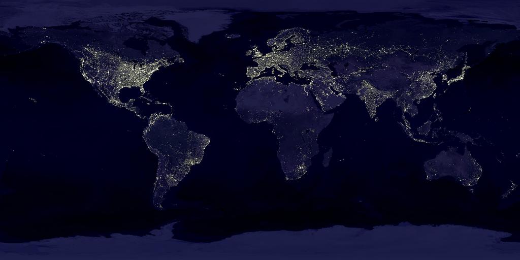 Wykład udostępniam na licencji Creative Commons: Ziemia jako planeta Data courtesy Marc Imhoff of NASA GSFC