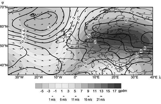 242 A. Krzyżewska, K. Bartoszek, S. Wereski wyż, który warunkował adwekcję nad obszar Polski Wschodniej ciepłych i suchych mas powietrza kontynentalnego z południo-wschodu i wschodu (rys. 1).