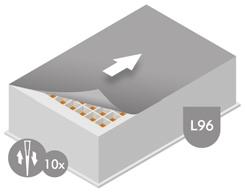 Nanieść po 500 µl lizatów z płytki L96 na odpowiadające pozycje w uprzednio przygotowanej płytce P96. Poczekać, aż lizat przejdzie do płytki odbierającej pod wpływem sił kapilarnych.