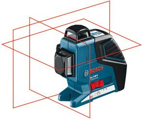 164 Elektronarzędzia profesjonalne linii niebieskiej 11 Technika pomiarowa Lasery liniowe Laser liniowy GLL 3-80 P Wideoprezentacja produktu Projekcja 3 linie 360 Dokładność niwelacyjna ± 0,2 mm/m