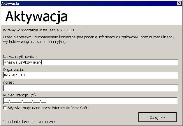 Aktywacja A. AKTYWACJA A.1. Wprowadzenie Niniejsze oprogramowanie jest zabezpieczone kodem. Dwa kody Kod Komputera oraz Kod Odblokowujący tworzą parę, która pozwala uruchomić program.