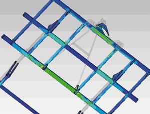 Kalkulacja MES Wszystkie ramy zostały opracowane metodą elementów skończonych (MES) dla zdolności przenoszenia największych obciążeń wzdłużnych i poprzecznych, a tym samym zapewnienia maksymalnej
