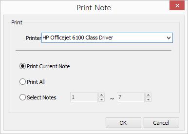 Wybierz preferowany format pliku obrazu, a następnie wybierz aktualną notatkę lub wszystkie d. Kliknij przycisk potwierdzenia. 2 Drukowanie notatki a. Notatki do prezentacji można wydrukować.