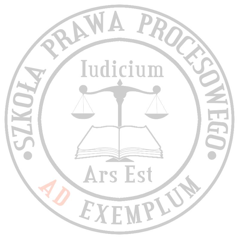 Szkoła Prawa Procesowego Ad Exemplum Repetytorium Procesowe skierowane do osób przygotowujących się do zawodowych egzaminów prawniczych [egzamin radcowski 2015 i egzamin adwokacki 2015] OFERTA